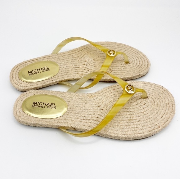Michael Kors Hazel Espadrille Thong Sandal New - Picture 3 of 4